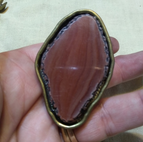 NWT Lovely Necklace & Ring Set, Red Stone, One-Size-Fits-All Ring, Clair… - Picture 5 of 7